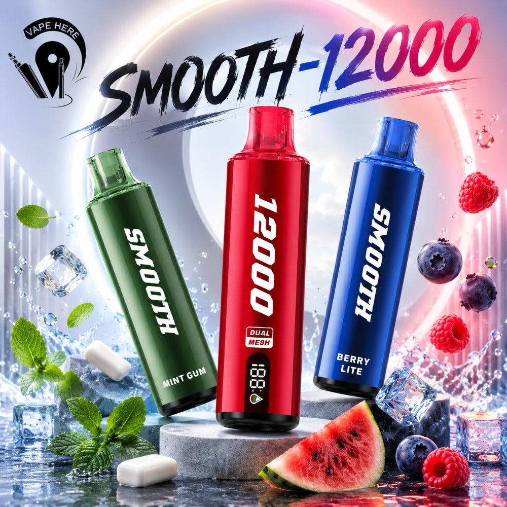 SMOOTH WHALE 12000 Puffs Disposable Vape 20mg UAE Dubai 