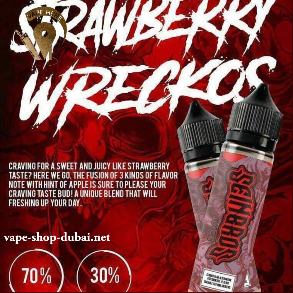 SEINBROS STRAWBERRY WRECKOS E-LIQUID 60ML - Vape Here Store