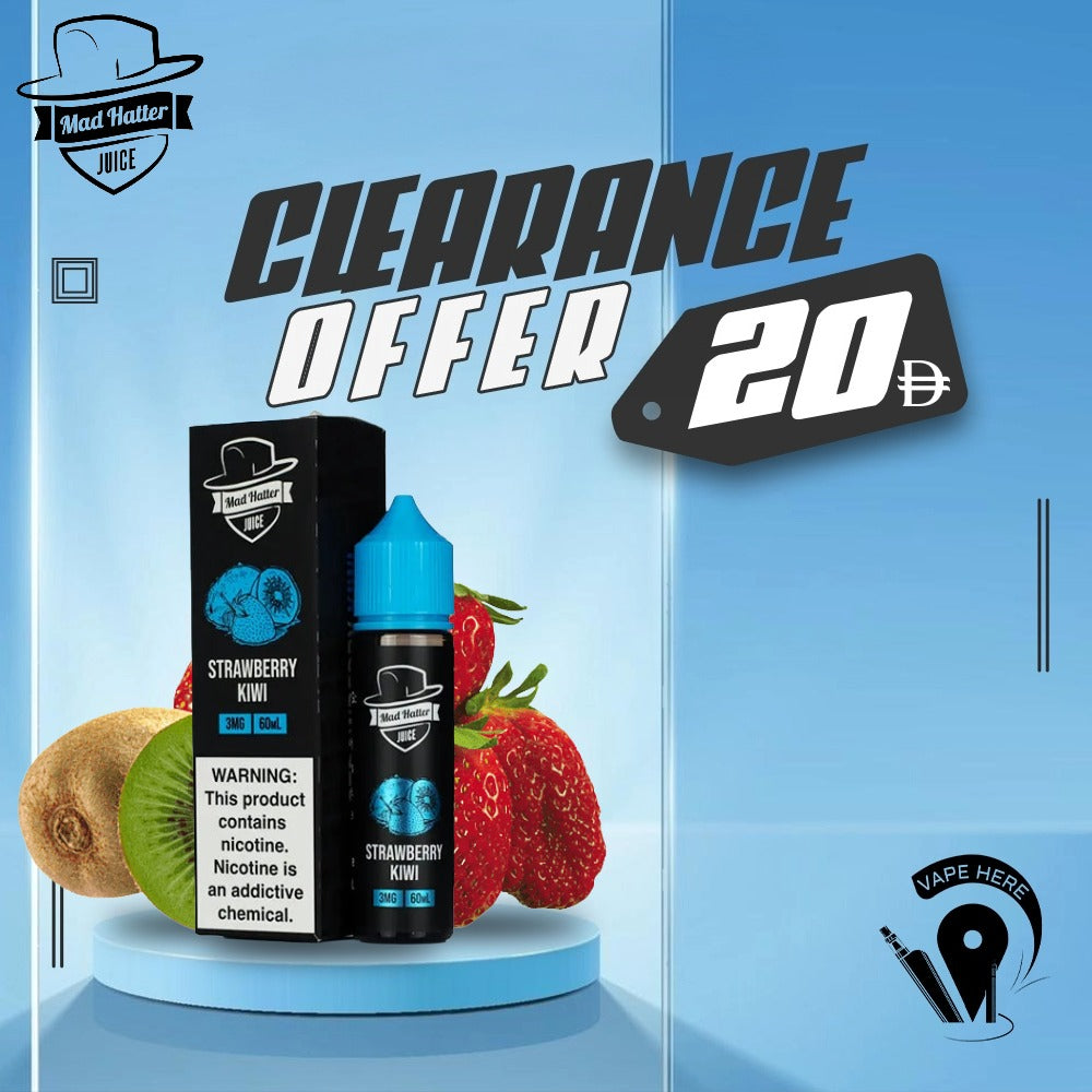 STRAWBERRY KIWI - E-LIQUIDS 60ML / MAD HATTER Dubai, UAE