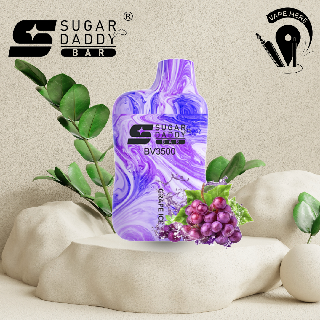 SUGAR DADDY BAR BV3500 Disposable Vape 3500 Puffs Grape Ice UAE Sharjah