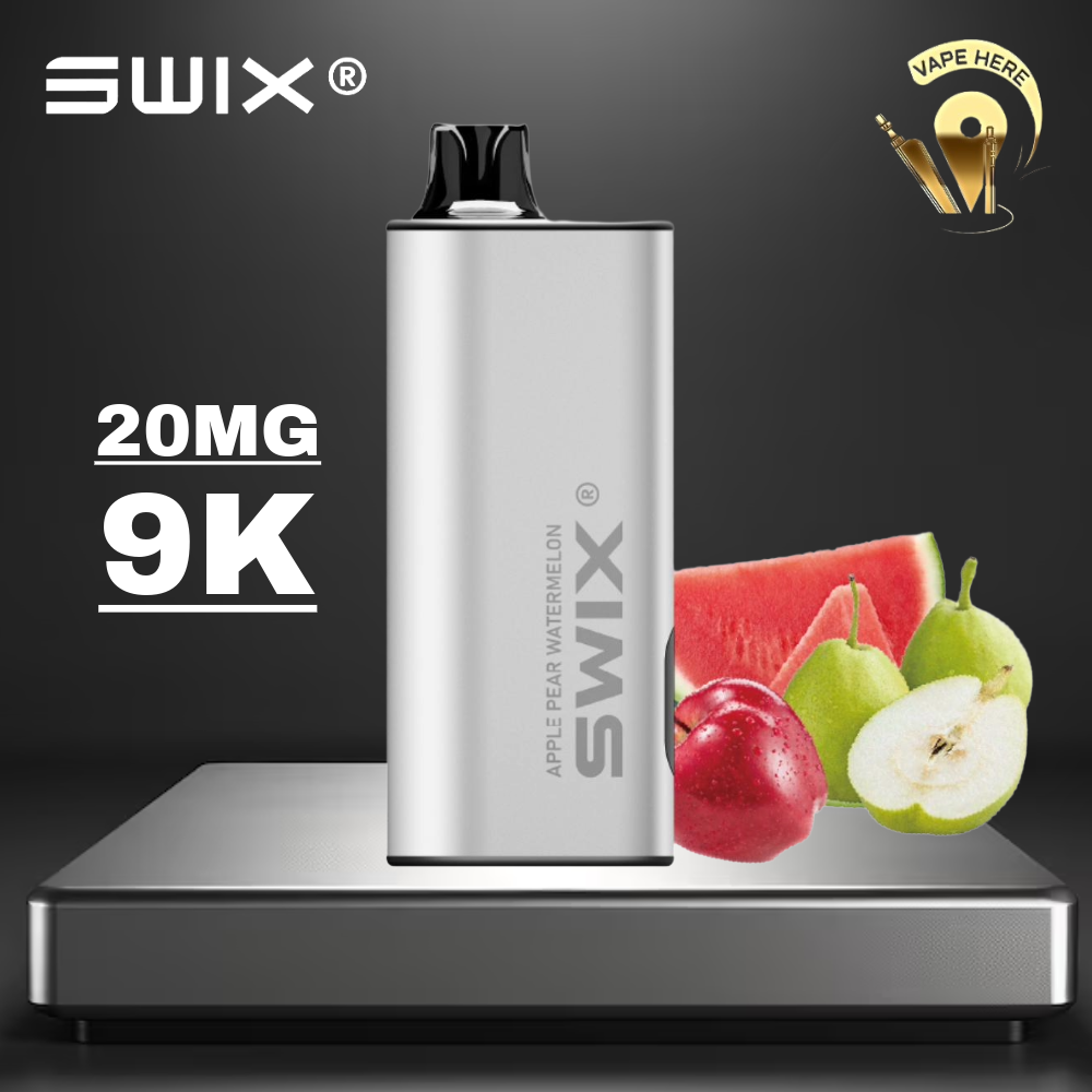SWIX MATE 9K PUFFS DISPOSABLE VAPE - (Non-Rechargeable) Apple Pear Watermelon UAE Al Ain
