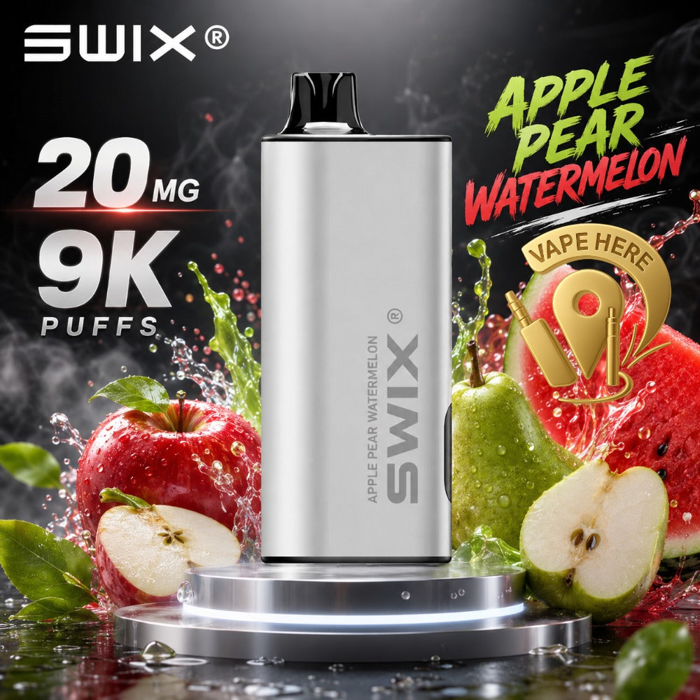 SWIX MATE 9K PUFFS DISPOSABLE VAPE Non-Rechargeable APPLE PEAR WATERMELON UAE AJMAN 