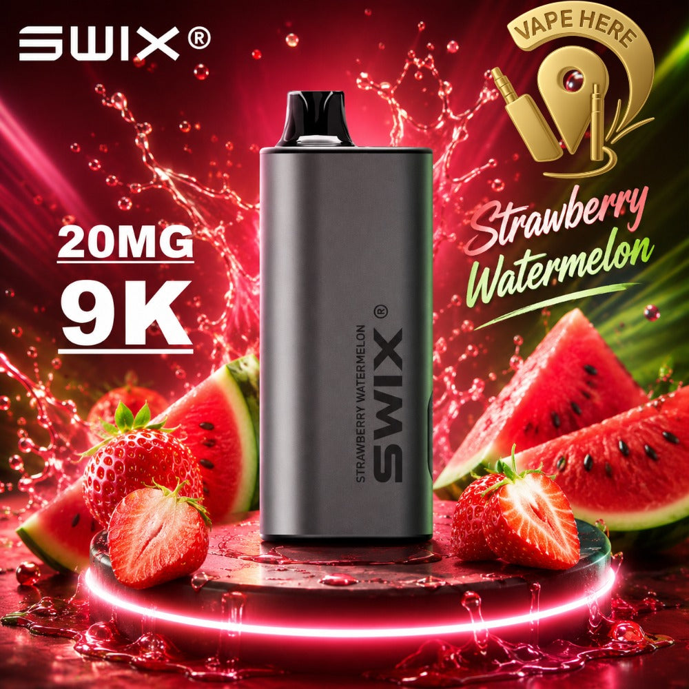 SWIX MATE 9K PUFFS DISPOSABLE VAPE Non-Rechargeable STRAWBERRY WATERMELON UAE AJMAN 