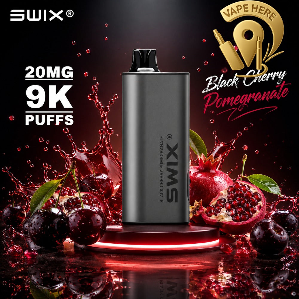 SWIX MATE 9K PUFFS DISPOSABLE VAPE Non-Rechargeable BLAK CHRRY POMEGRANATE UAE ABU DHABI 