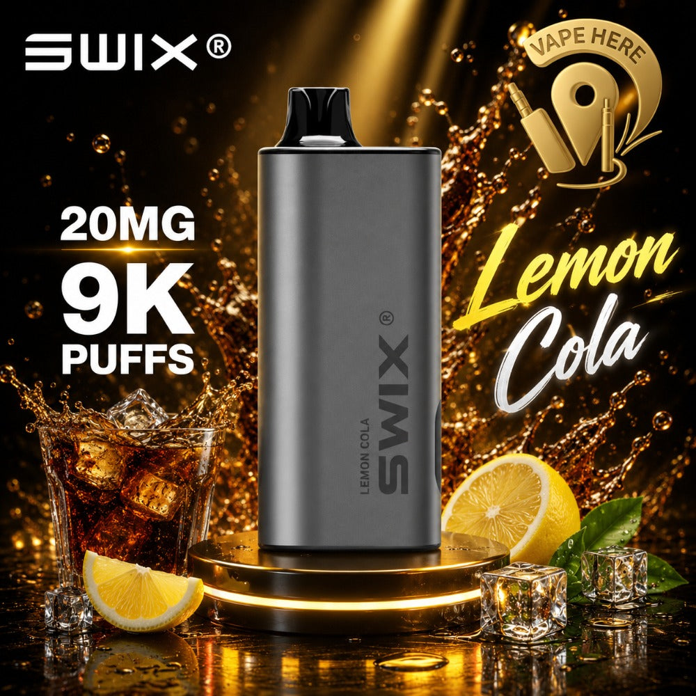 SWIX MATE 9K PUFFS DISPOSABLE VAPE Non-Rechargeable LEMON COLA UAE SHARJAH 