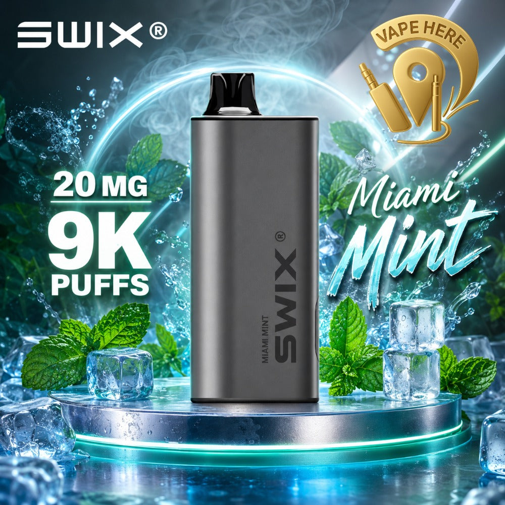 SWIX MATE 9K PUFFS DISPOSABLE VAPE Non-Rechargeable MIAMI MINT UAE AJMAN 