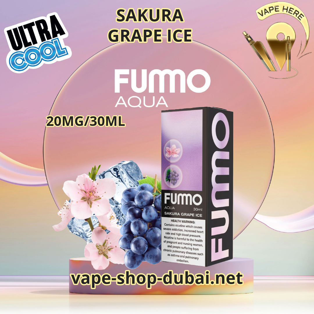 FUMMO AQUA SALTNIC 20MG Sakura Grape Ice khor fakkan