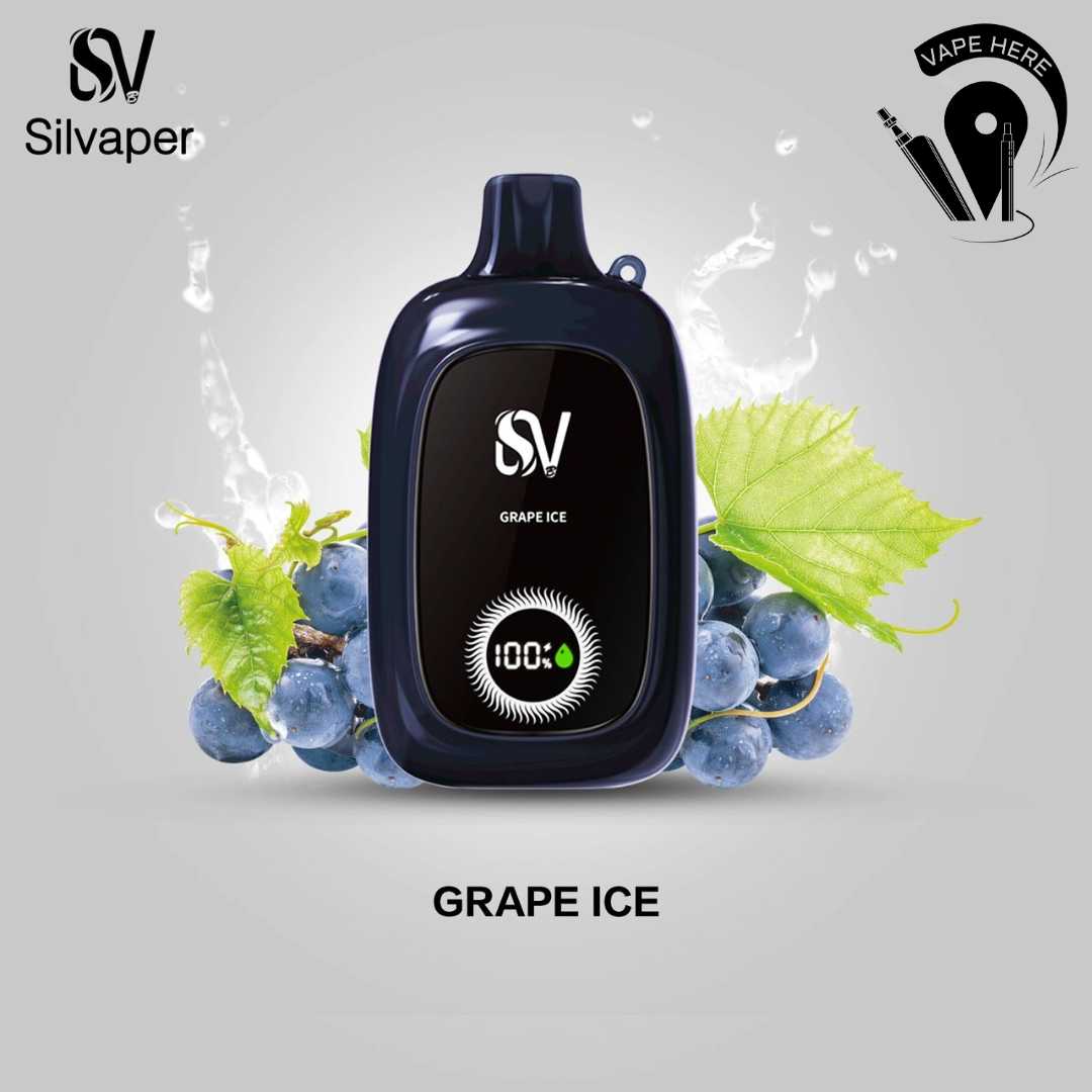 Silvaper 14000 Puffs Disposable Vape Display Grape Ice UAE Dubai