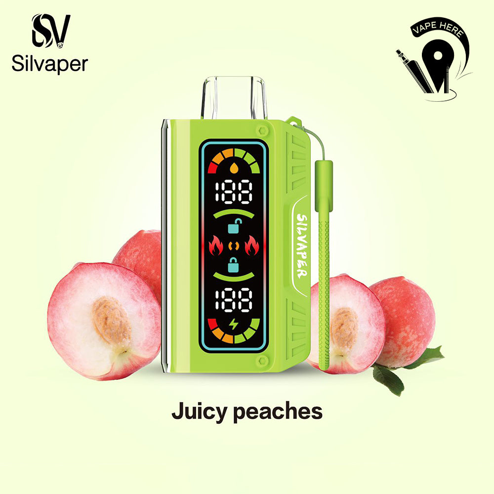 Silvaper 20000 Puffs DTL Disposable Vape 3mg Juicy Peaches Ajman