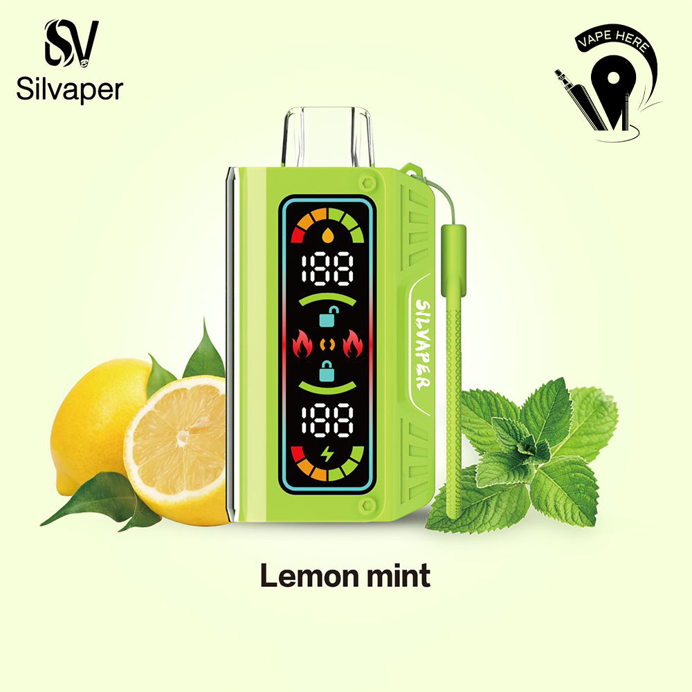 Silvaper 20000 Puffs DTL Disposable Vape 3mg Lemon Mint UAE Abu Dhabi