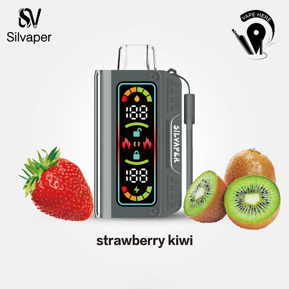 Silvaper 20000 Puffs DTL Disposable Vape 3mg Strawberry Kiwi UAE Al Ain