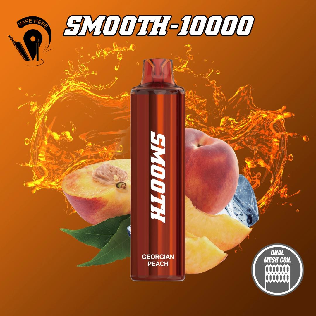 Smooth 10000 Puffs Disposable Vape 20mg Goergian Peach UAE Ras Al Khaimah 