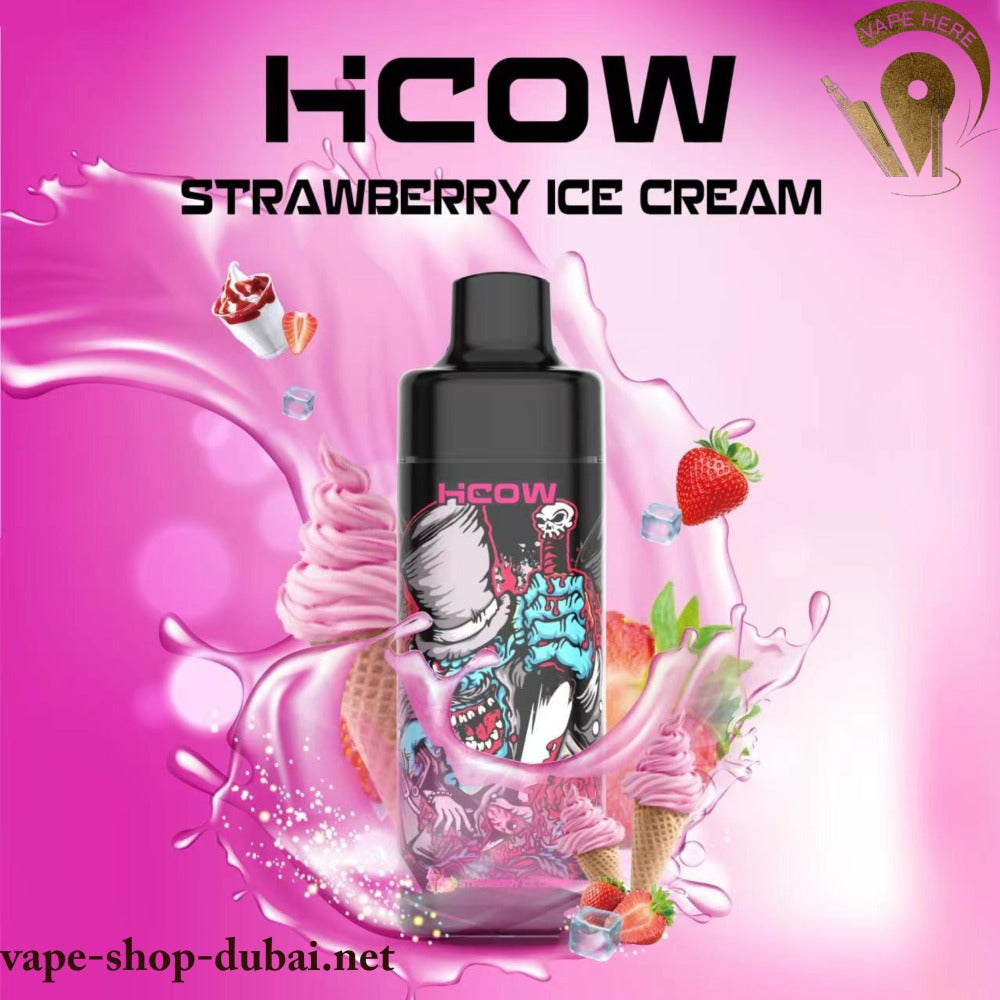 HCOW RF10000 Disposable Vape    Strawberry Ice Cream – 10,000 Puffs UAE Dubai