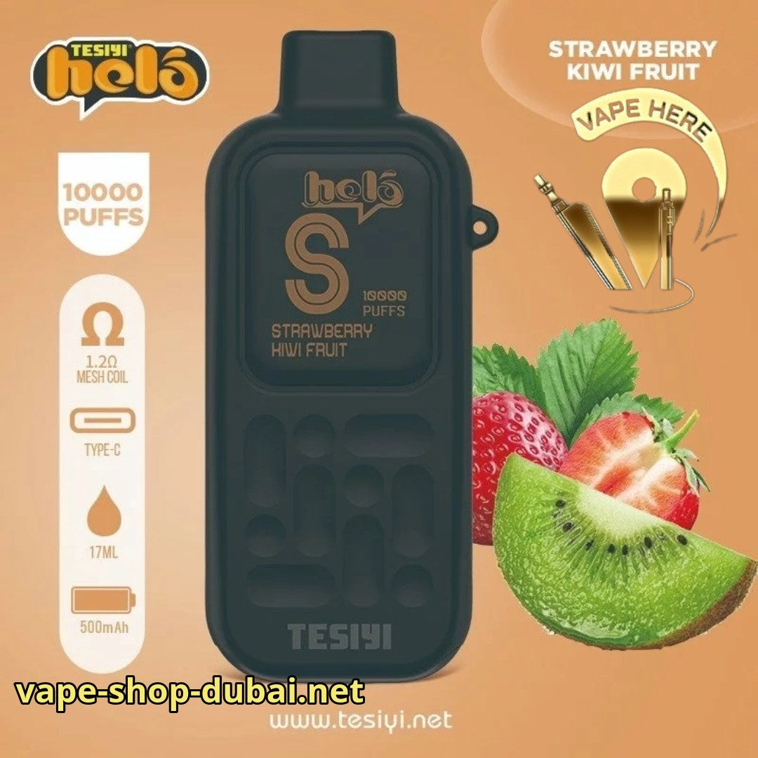 TESIYI HELO 10000 PUFFS    Strawberry Kiwi Fruit DISPOSABLE VAPE UAE Sharjah