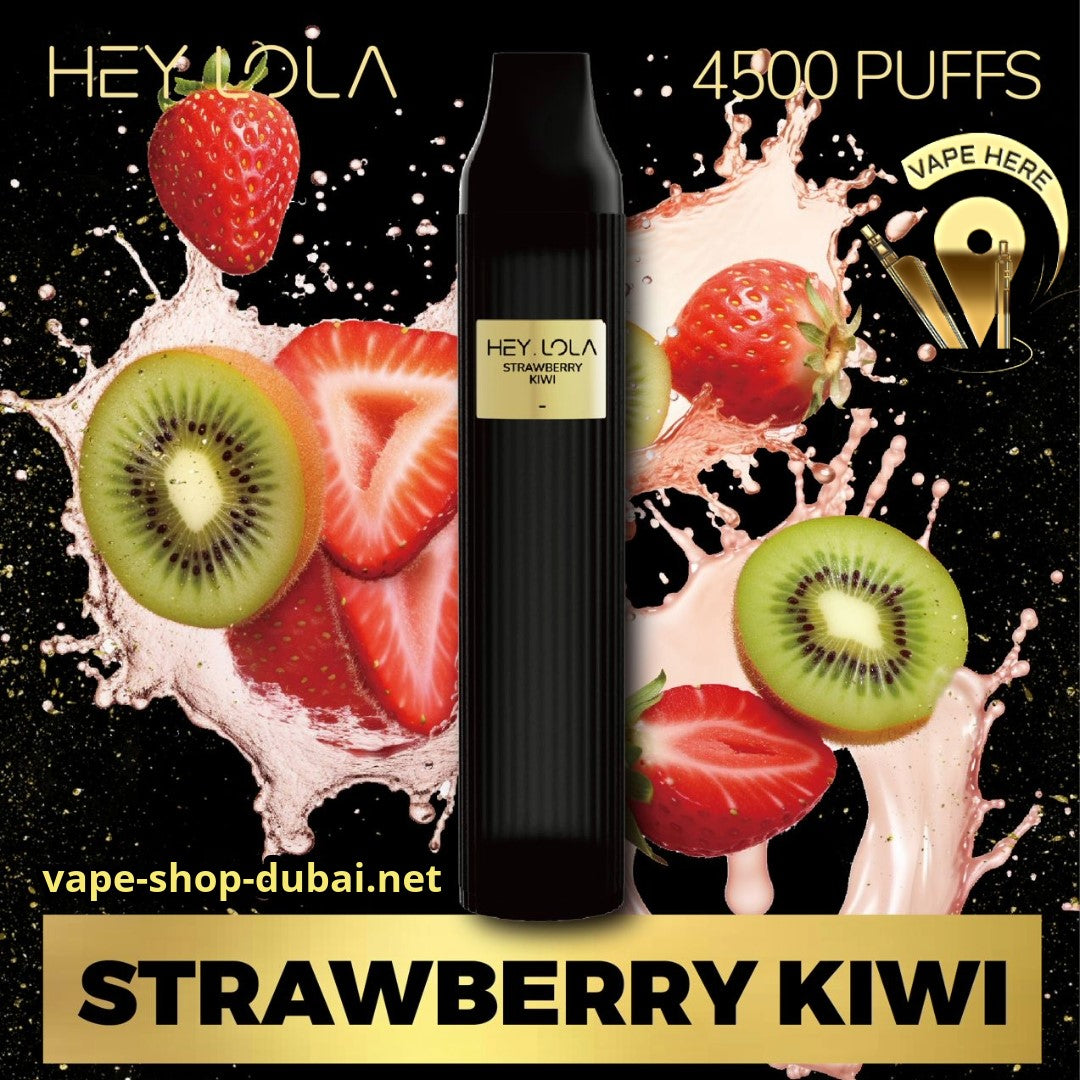 HEY LOLA 4500 PUFFS Strawberry Kiwi DISPOSABLE VAPE UAE Abu Dhabi