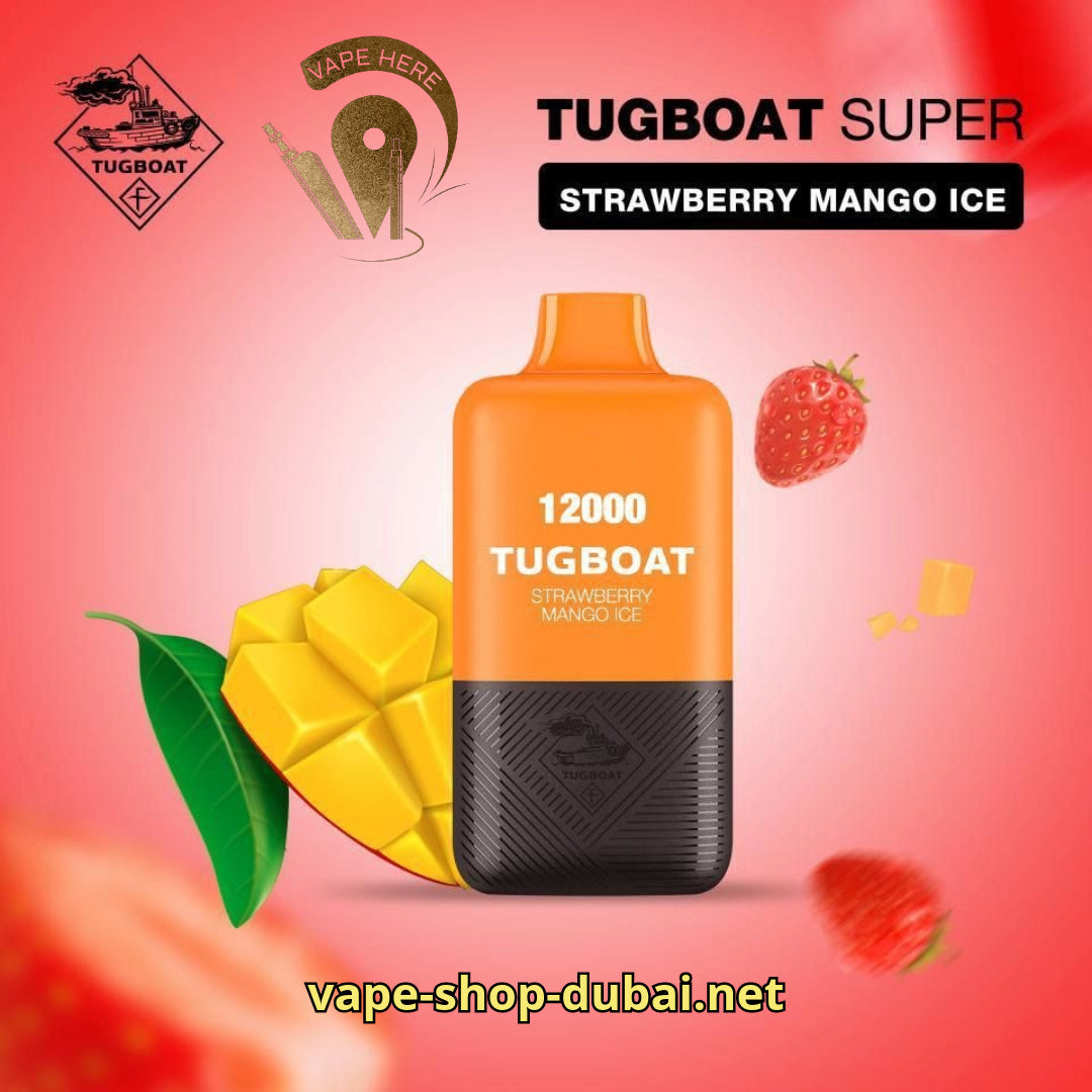 TUGBOAT SUPER 12000 Strawberry Mango Ice UAE Dubai 