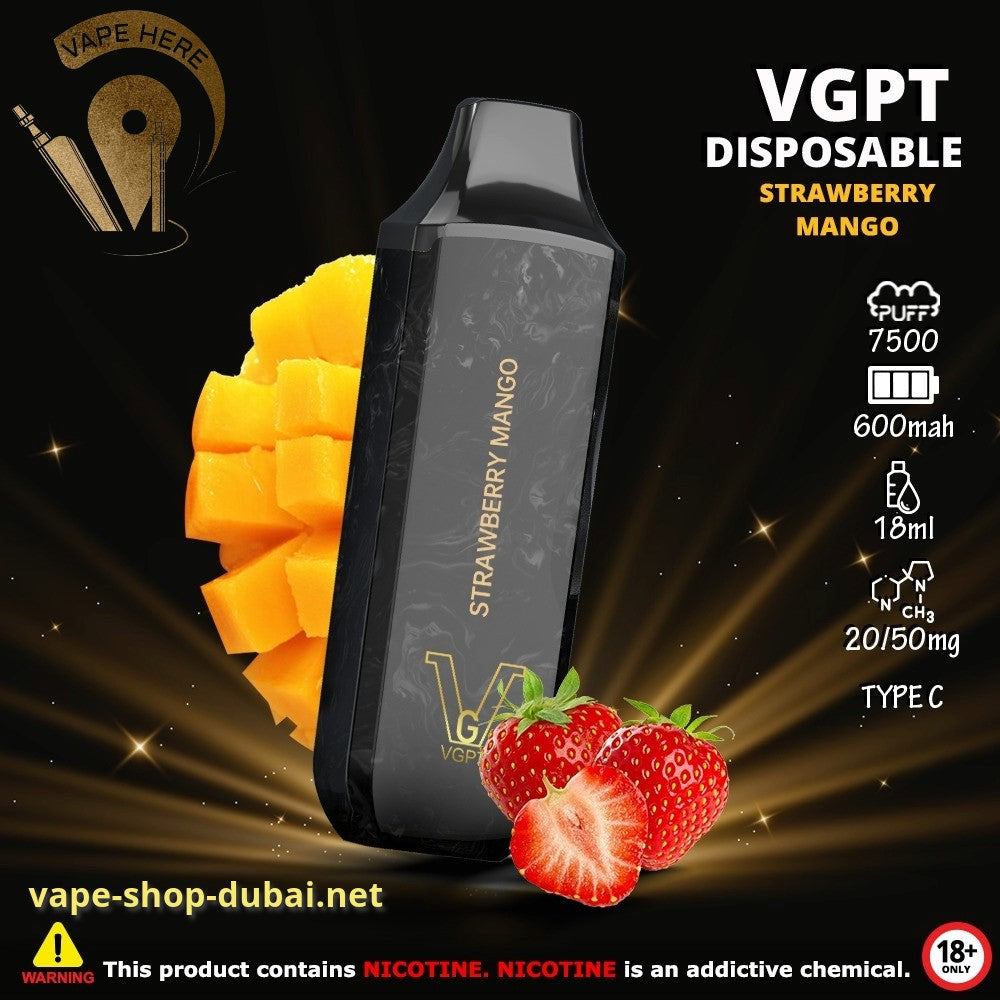 VGPT DISPOSABLE VAPE (20mg&50mg) 7500 PUFFS - Vape Here Store