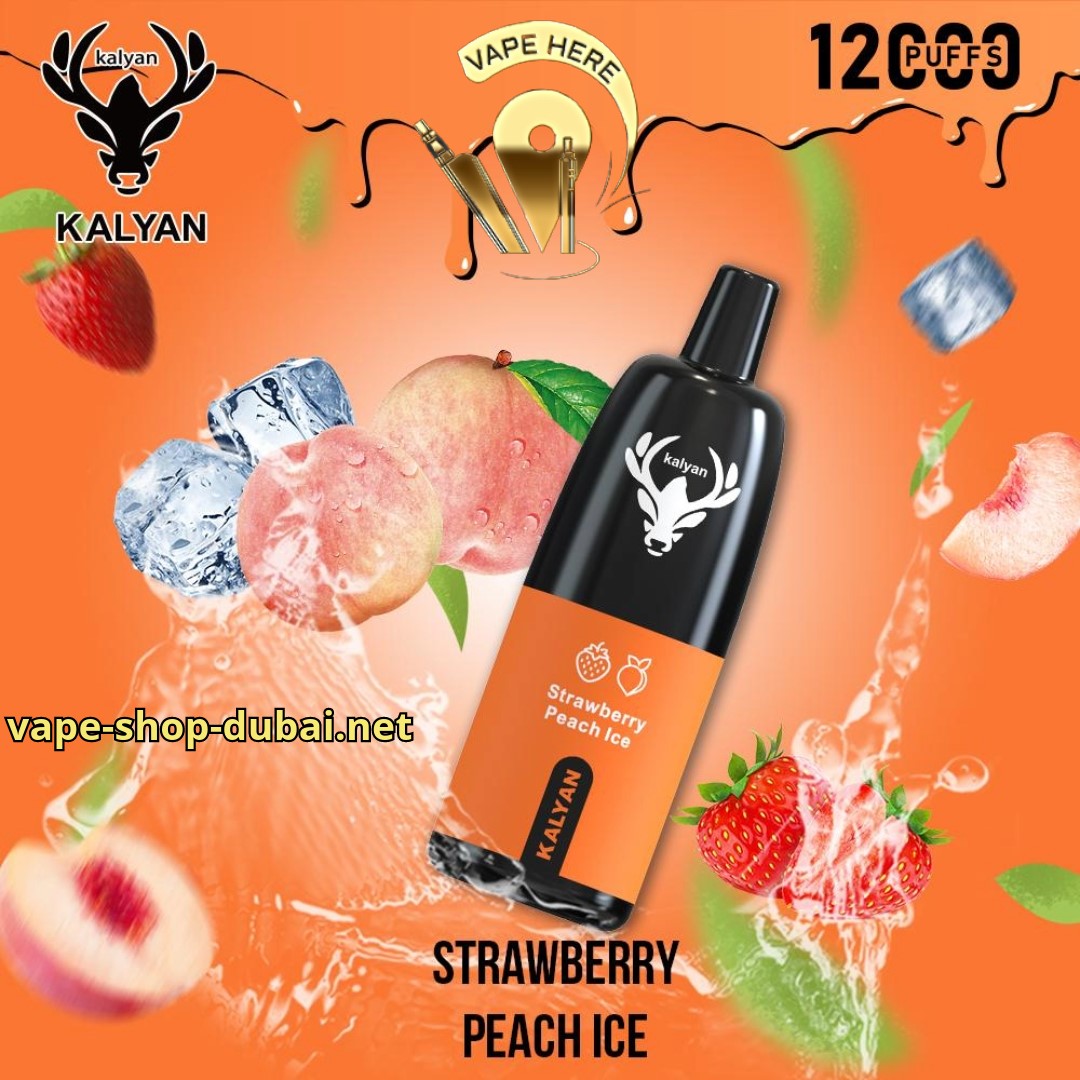 KALYAN PRO 12000 PUFFS Strawberry Peach Ice DISPOSABLE VAPE UAE Abu Dhabi