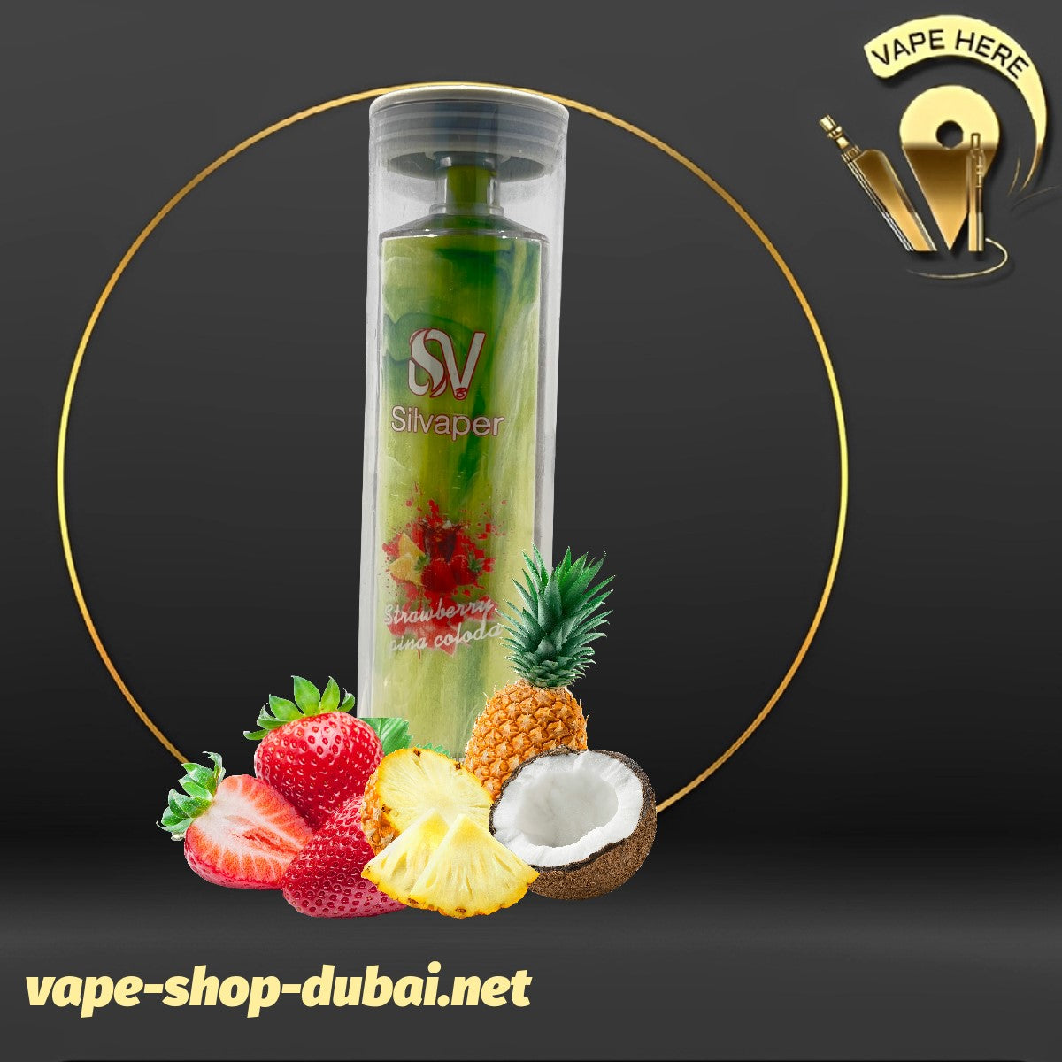 SILVA ROCK DISPOSABLE VAPE DTL 12000 PUFFS Strawberry Pina Colada Abu Dhabi