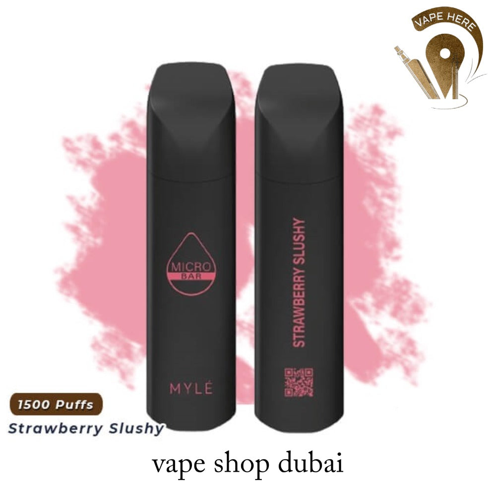 MYLE MICRO BAR 1500 PUFFS Strawberry Slushy DISPOSABLE VAPE (20mg) UAE Dubai