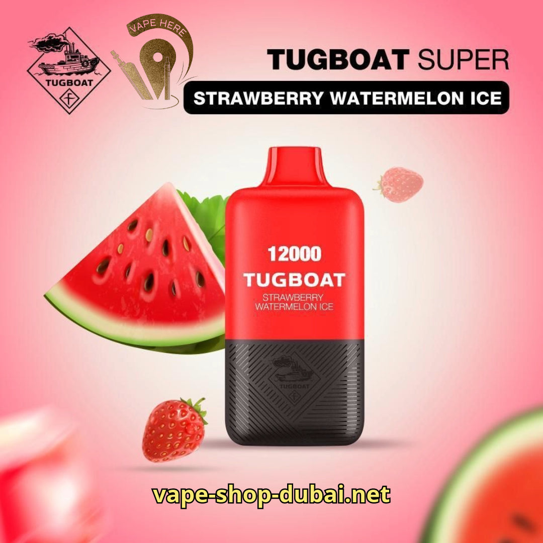 TUGBOAT SUPER 12000 Strawberry Watermelon Ice UAE Abu Dhabi