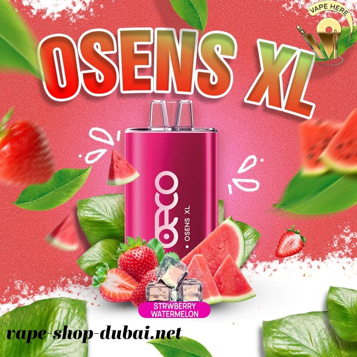 BECO OSENS XL 10000 PUFFS Strawberry Watermelon DISPOSABLE VAPE UAE Abu Dhabi