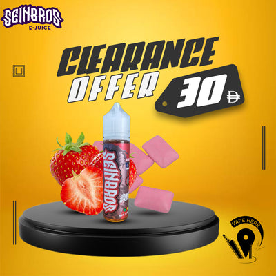Strawberry Bubblegum 60ml E Liquid 0mg Nicotine by Seinbros UAE AJMAN