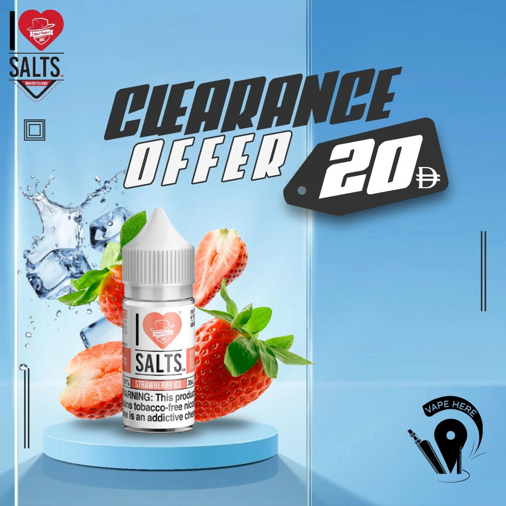 Strawberry Ice - I Love Salts / Mad Hatter Juice Dubai, UAE