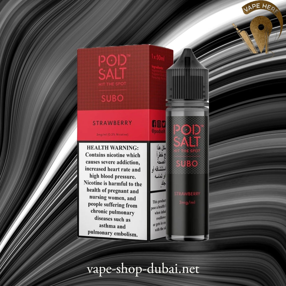 POD SALT - STRAWBERRY - E-LIQUIDE - Vape Here Store