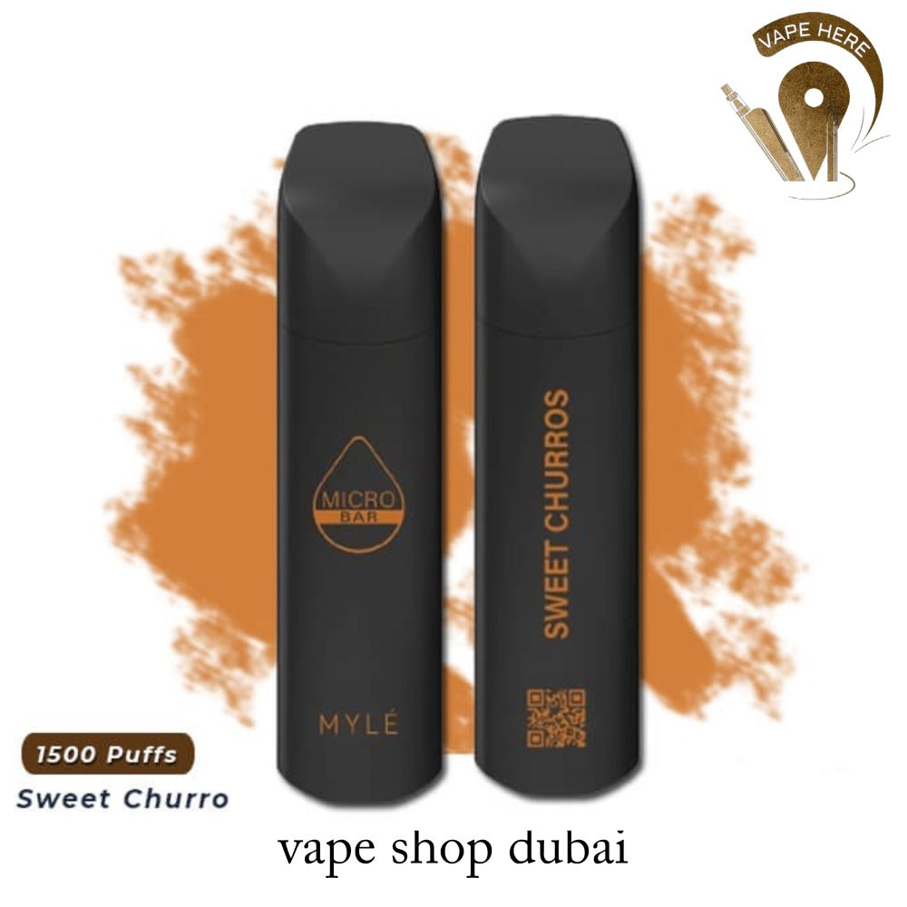 MYLE MICRO BAR 1500 PUFFS Sweet Churro DISPOSABLE VAPE (20mg) UAE Abu Dhabi