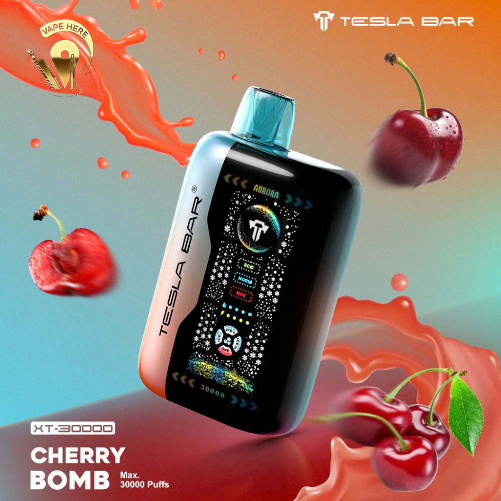 TESLA BAR XT 30K PUFFS DISPOSABLE VAPE Cherry Bomb UAE Ajman