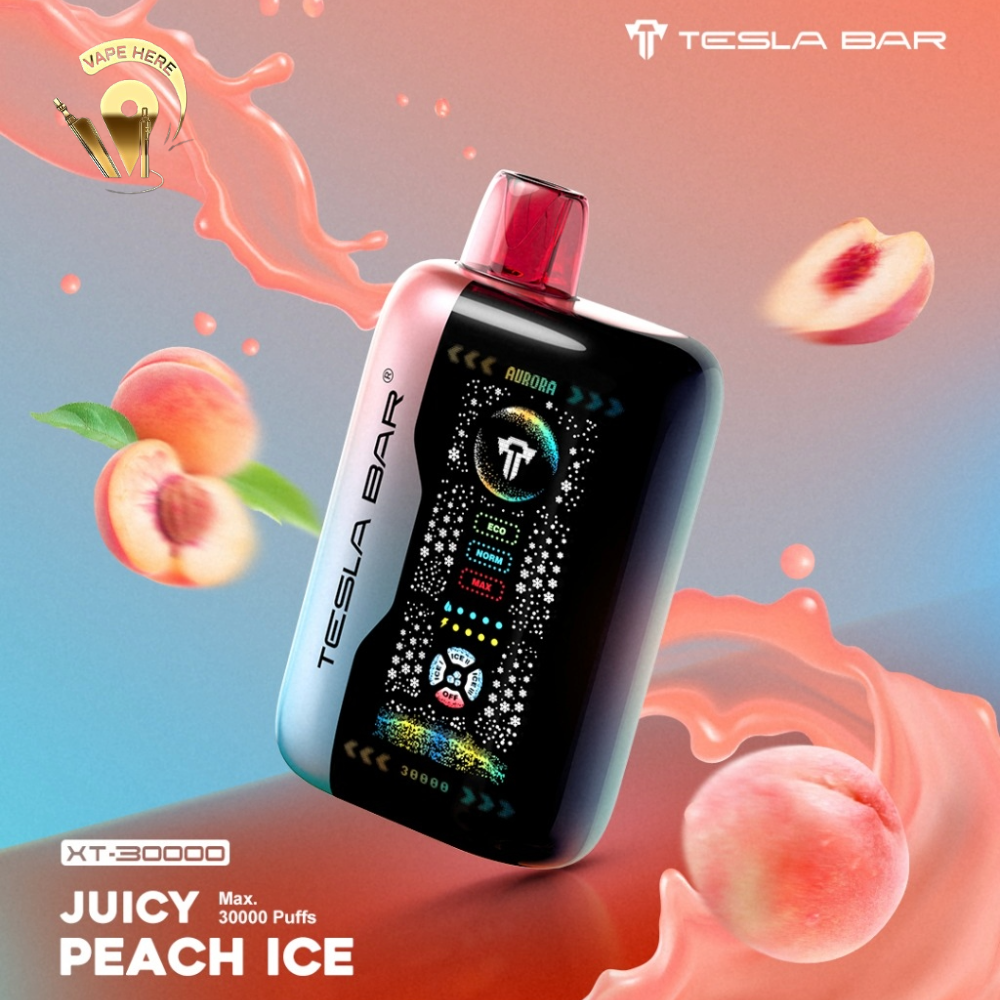 TESLA BAR XT 30K PUFFS DISPOSABLE VAPE Juicy Peach Ice UAE Fujairah