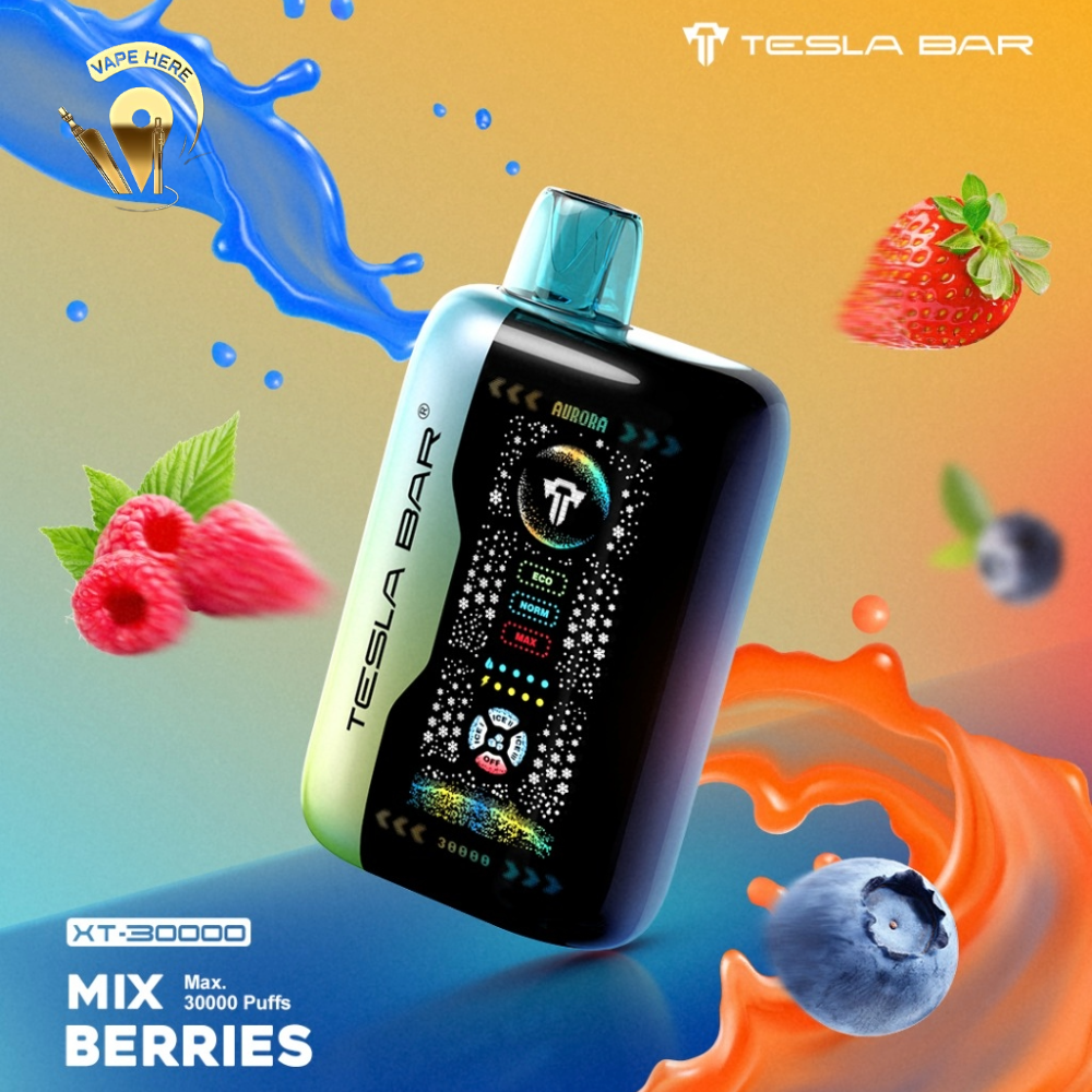 TESLA BAR XT 30K PUFFS DISPOSABLE VAPE Mix Berries UAE Umm Al Quwain