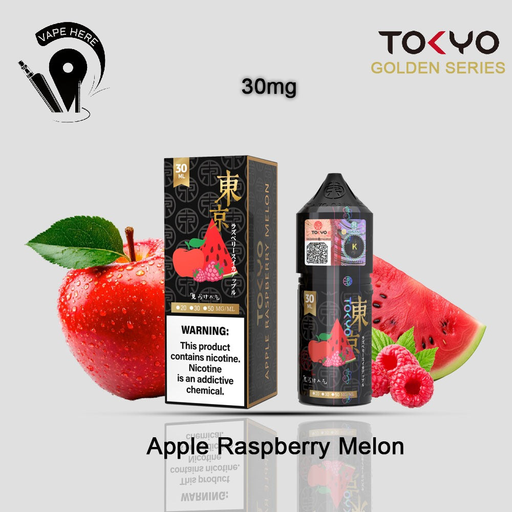 TOKYO APPLE RASPBERRY MELON SALTNIC 30ML- GOLDEN SERIES 30mg UAE Ras Al Khaimah