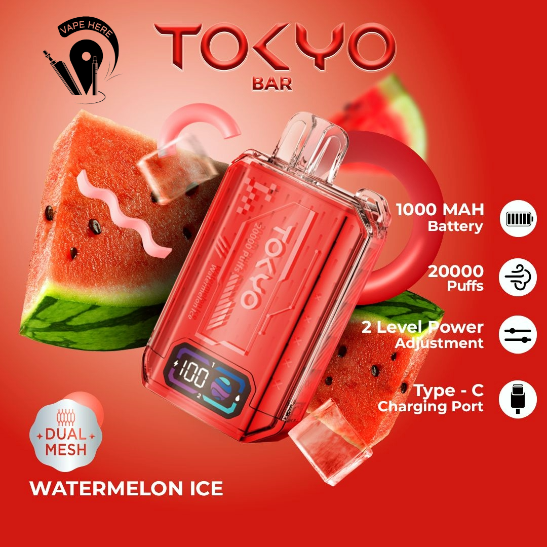 TOKYO BAR 20000 PUFFS 50mg DISPOSABLE VAPE Watermelon Ice UAE Abu Dhabi