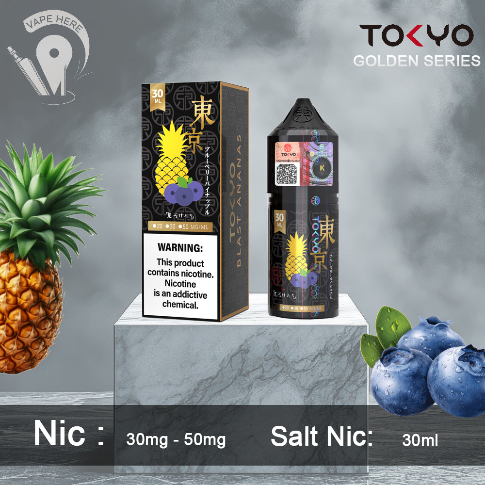 TOKYO BLAST ANANAS SALTNIC 30ML- GOLDEN SERIES UAE Dubai 