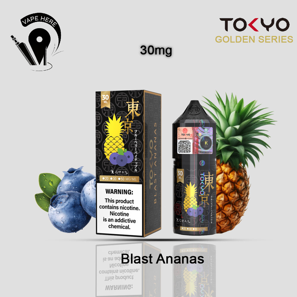 TOKYO BLAST ANANAS SALTNIC 30ML- GOLDEN SERIES 30mg UAE Ajman 