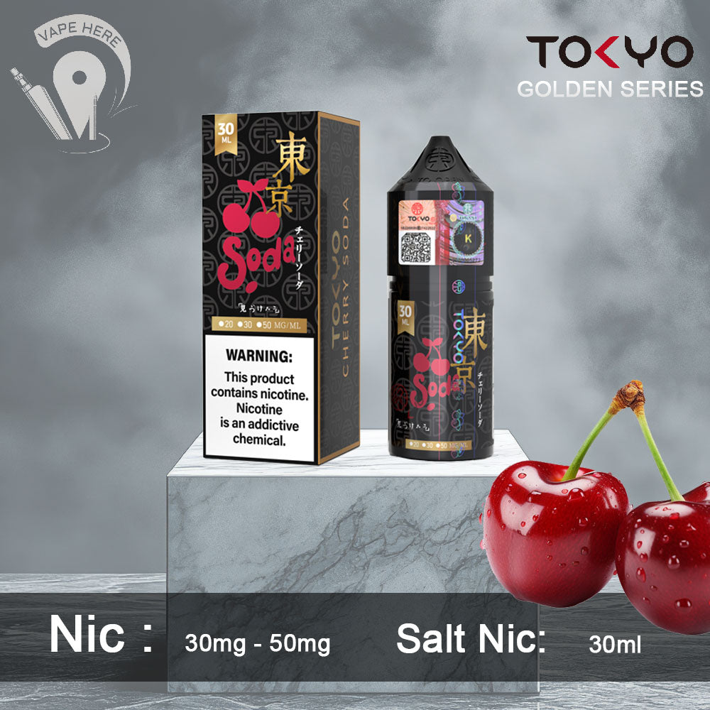 TOKYO CHERRY SODA SALTNIC 30ML- GOLDEN SERIES UAE Abu Dhabi