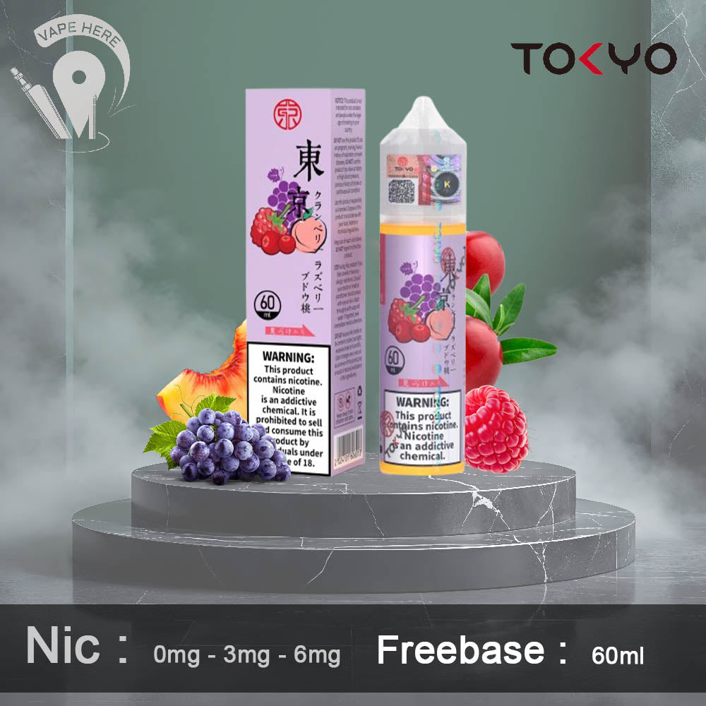 TOKYO CRANBERRY RASPBERRY GRAPE PEACH E LIQUID 60ML- CLASSIC SERIES UAE Abu Dhabi