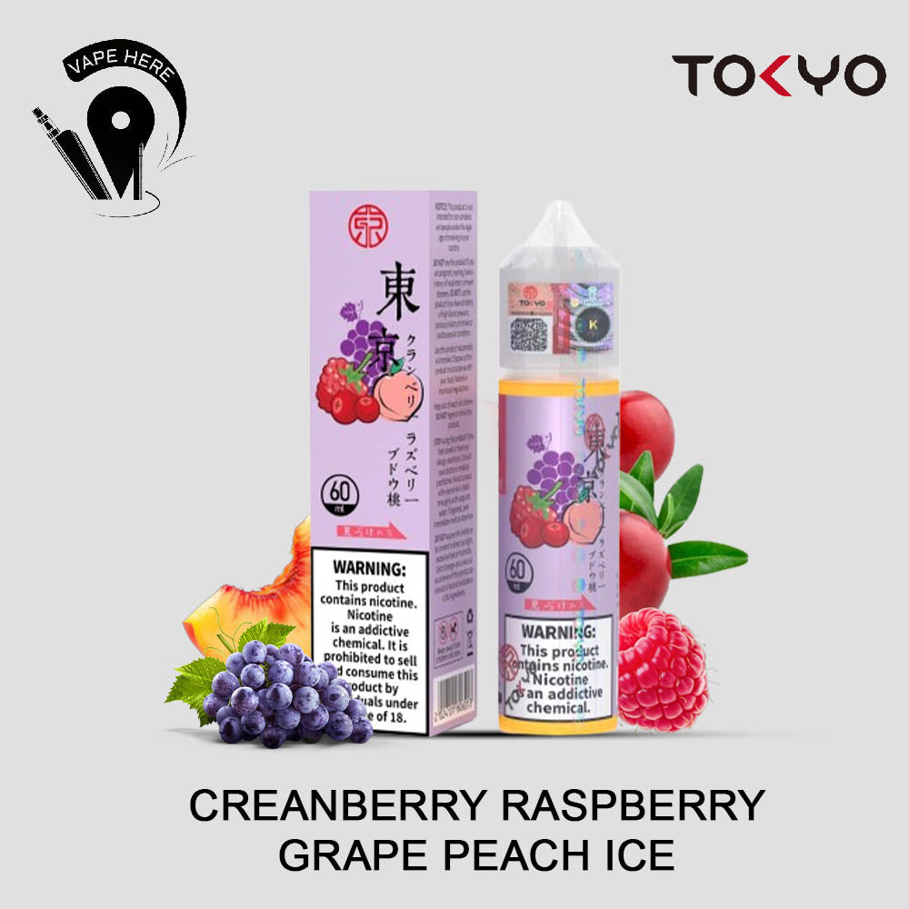TOKYO CRANBERRY RASPBERRY GRAPE PEACH E LIQUID 60ML- CLASSIC SERIES UAE Al Ain