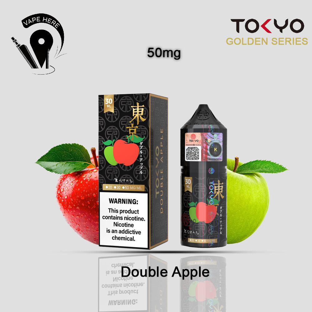 TOKYO DOUBLE APPLE SALTNIC 30ML- GOLDEN SERIES 50mg UAE Ras Al Khaimah 