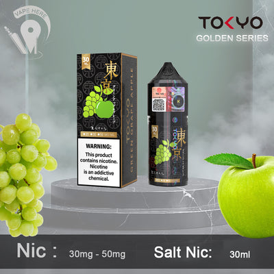 TOKYO GREEN GRAPE APPLE SALTNIC 30ML- GOLDEN SERIES UAE Abu Dhabi 