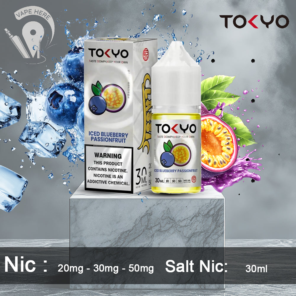 TOKYO ICED BLUEBERRY PASSIONFRUIT SALTNIC 30ML- CLASSIC SERIES UAE Ajman 