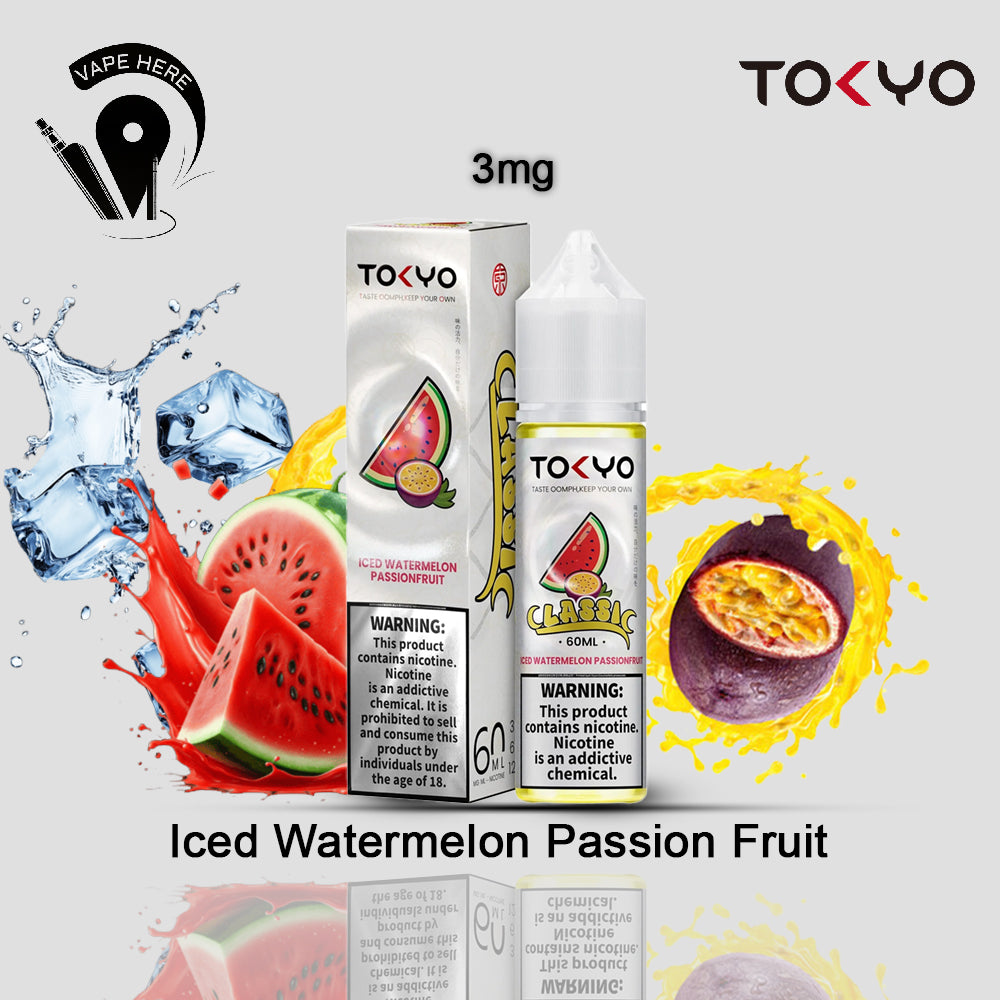 TOKYO ICED WATERMELON PASSIONFRUIT 60ML- CLASSIC SERIES 3mg UAE Ajman 