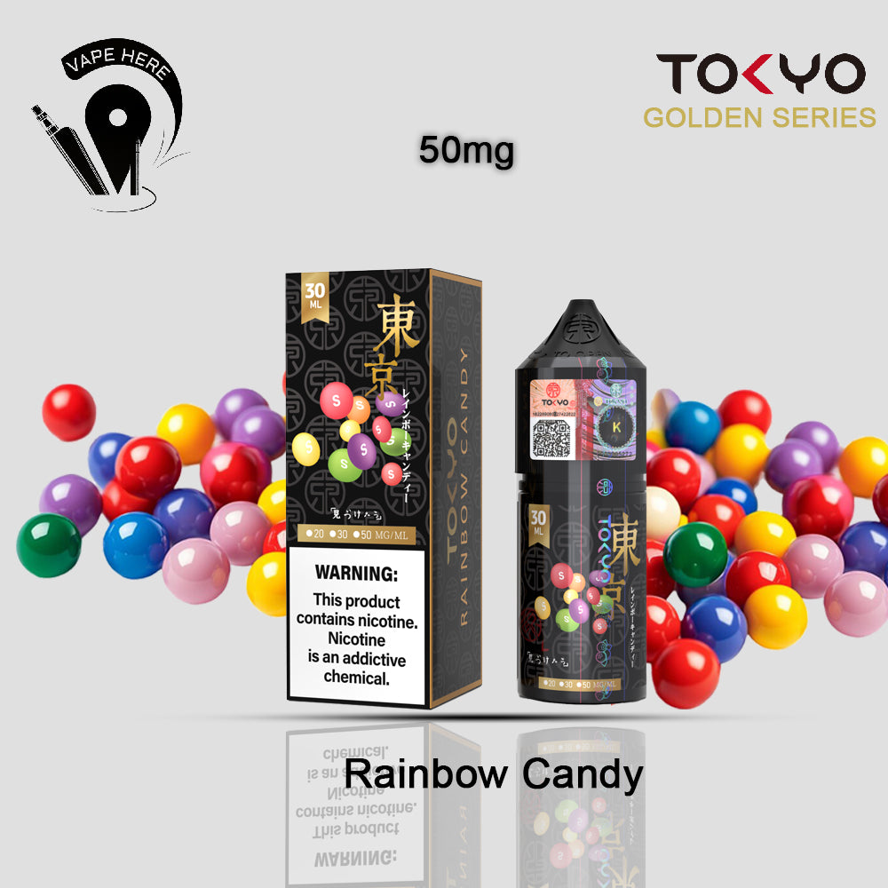 TOKYO RAINBOW CANDY SALTNIC 30ML- GOLDEN SERIES 50mg UAE Ajman 