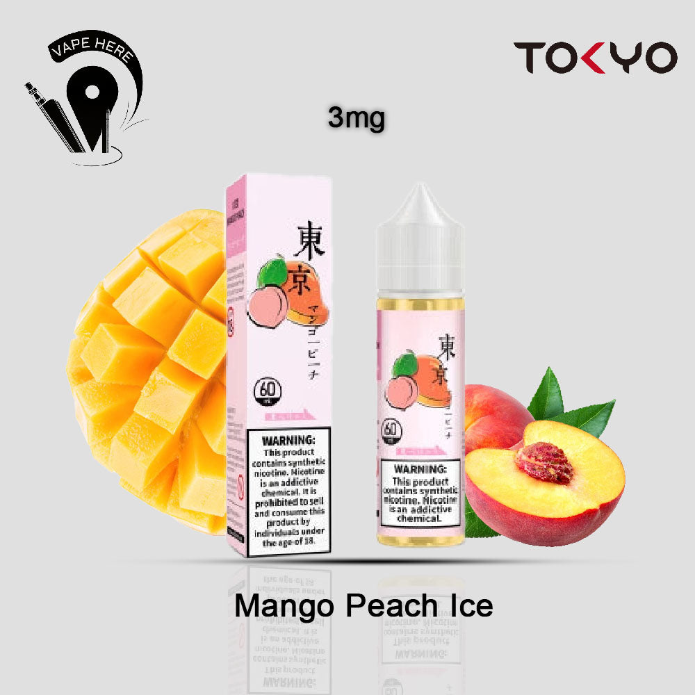 TOKYO ICED MANGO PEACH E LIQUID 60ML- CLASSIC SERIES Mango Peach Ice 3mg UAE Ajman