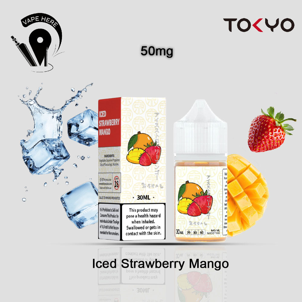 TOKYO ICED STRAWBERRY MANGO SALTNIC 30ML- CLASSIC SERIES Iced Strawberry Mango 50mg UAE Ajman