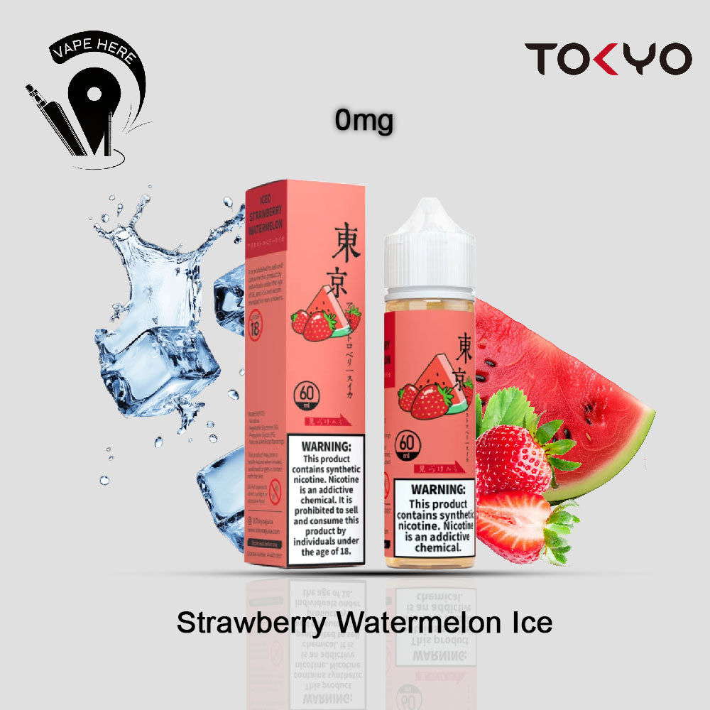 TOKYO ICED STRAWBERRY WATERMELON E-LIQUID 60ML- CLASSIC SERIES Strawberry Watermelon 0mg UAE Al Ain