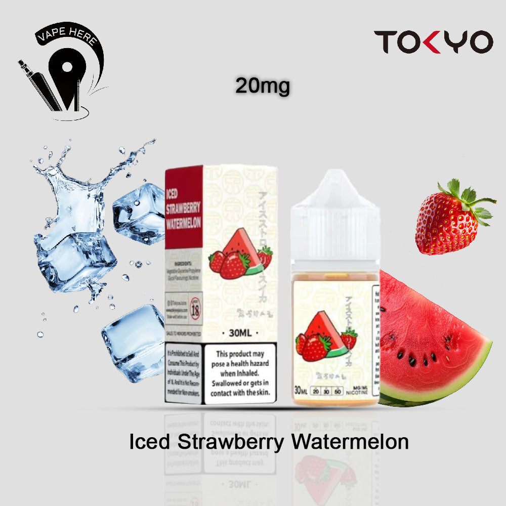 TOKYO ICED STRAWBERRY WATERMELON SALTNIC 30ML- CLASSIC SERIES Iced Strawberry Watermelon 20mg UAE Al Ain