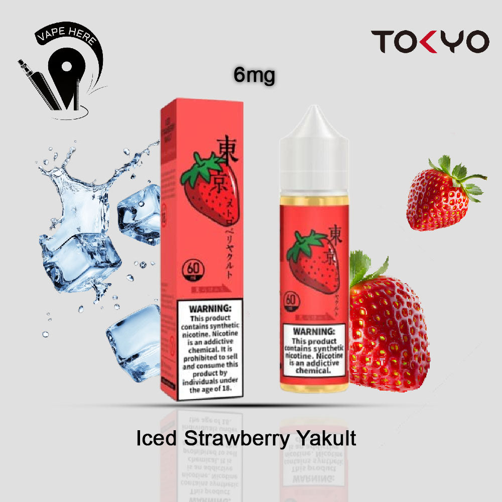 TOKYO ICED STRAWBERRY YAKULT E LIQUID 60ML- CLASSIC SERIES Iced Strawberry Yakult 6mg UAE Ras Al-Khaimah
